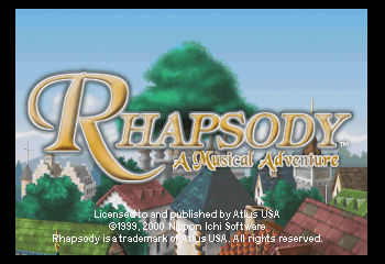Rhapsody: A Musical Adventure Title Screen